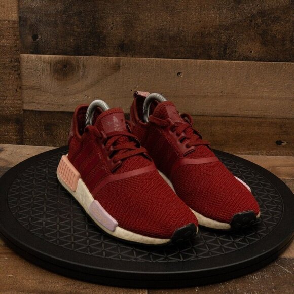 ADIDAS NMD R1 WOMENS ATHLETIC SHOES RED PINK RUNNING GYM TRAINING LOW SIZE 7.5 - Picture 3 of 9